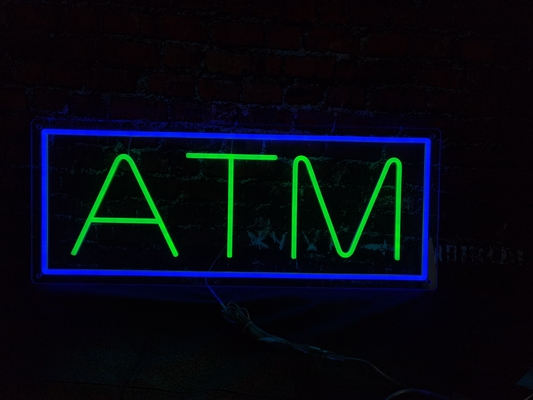 銀行ATM カスタマイズされたLEDネオンサイン 室内装飾 アクリルDC12V